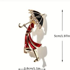 Fashion brooch “Singing in the Rain”